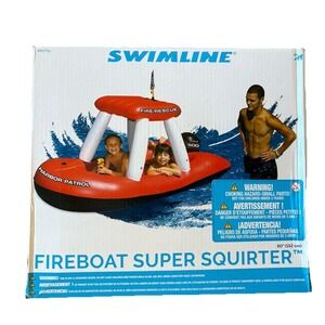 Swimline Fireboat Squirter Inflatable Pool Float Kids Water Spray Toy